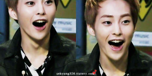 sekyung326:  [cap] 130826 비틀즈코드2 EXO 엑소 시우민 xiumin - 2  Xiumin so cute I love how he makes his facial expressions so cute.