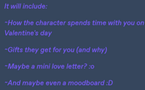 Omg Wait. Can I Get Valentines Day Thingy With 049? If Someone Already Requested That, Then 035! -