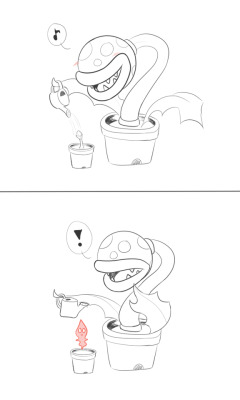 funny-that-its-blue:she didn’t know that water was dangerous for most pikmin :(