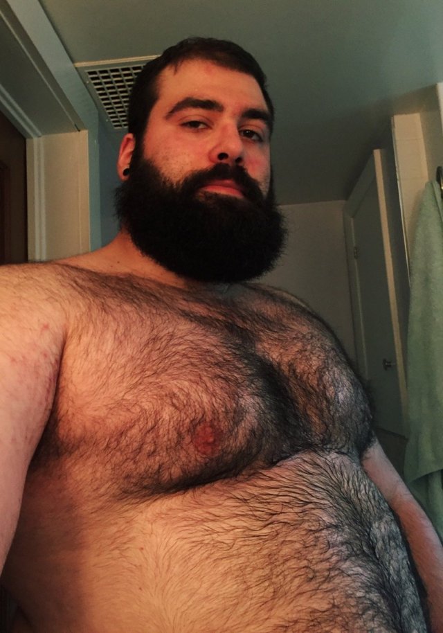 Secret VerbärungThe bushy full beard looks really good on you. It must stay that way FOREVER!
Thanks bro *grunting*.
... and your big belly too *HAHA*, his best bro thinks secretly with a nasty grin.
Why are you grinning so weirdly?
Oh nothing, Bruda, and strokes the thick furry belly. #bear#belly#hairy#chest fur#beard#bro#transformation#flash fiction