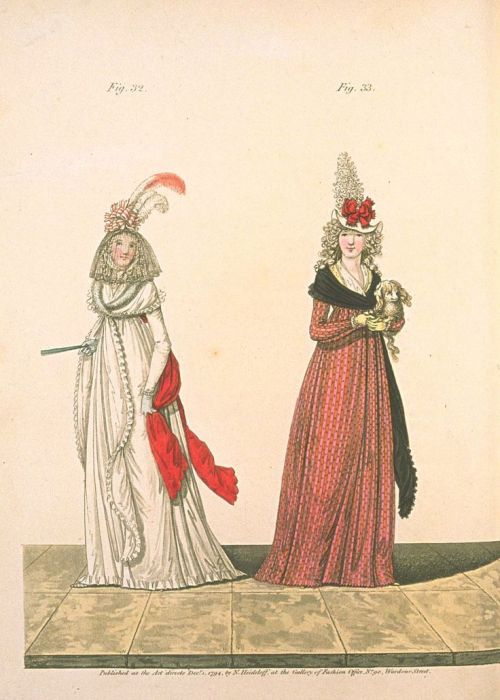 EVENING DRESSES, December 1794