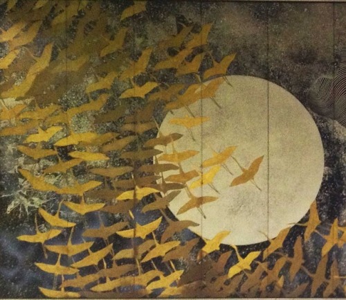 fujiwara57: byōbu-e 屏風絵 - peinture sur paravent  Kayama Matazō 加山又造 (1927-2004).