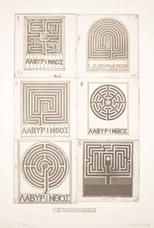 cyborges:Joe Tilson, Six Labyrinths, 1976.