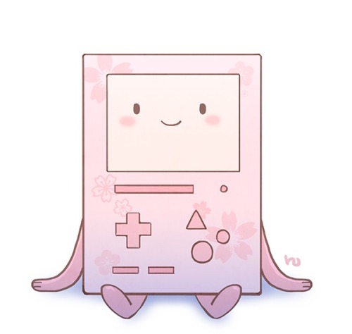 hora-de-aventura:  runamochi: Cherry Blossom BMO  桜ビーモを描いてみました。  aww