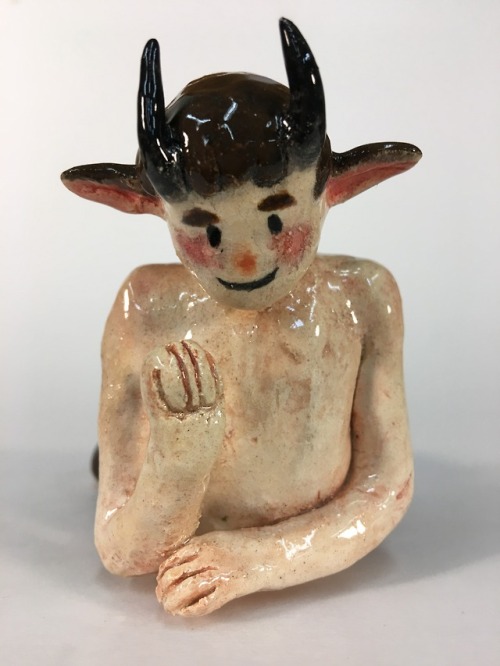 javiptrsn: 10/3/18 - my little pan and bear cub set are finally glazed &amp; done and they turne