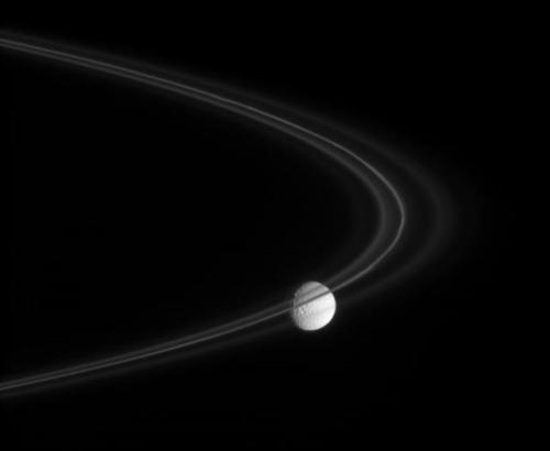 Mimas (moon of Saturn) taken by the Cassini spacecraft.Credit: NASA/JPL