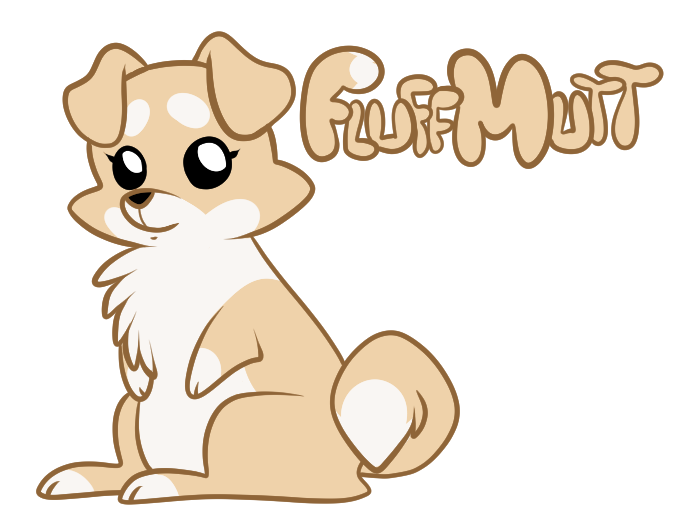 dailyskyfox: misshowel:   FluffMutt the fluffbutt Drawn in the style of @dailyskyfoxHEY