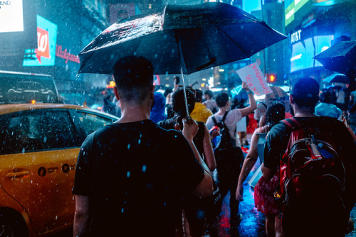 Downpour in Times Square. July 2019. by @illkonceptinc