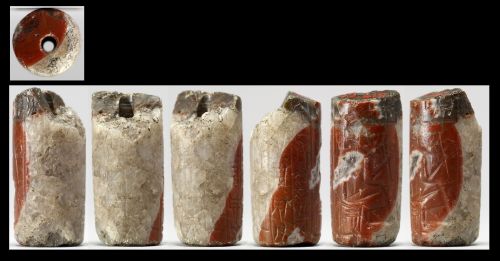 Kassite Cylinder Seal, dates to between 1595 and 1155 BC (Middle Babylonian). The impression of the 