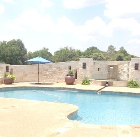 Pool FountainAn Illustration Of A Sizable Tuscan Backyard Fountain With A Unique Shape
