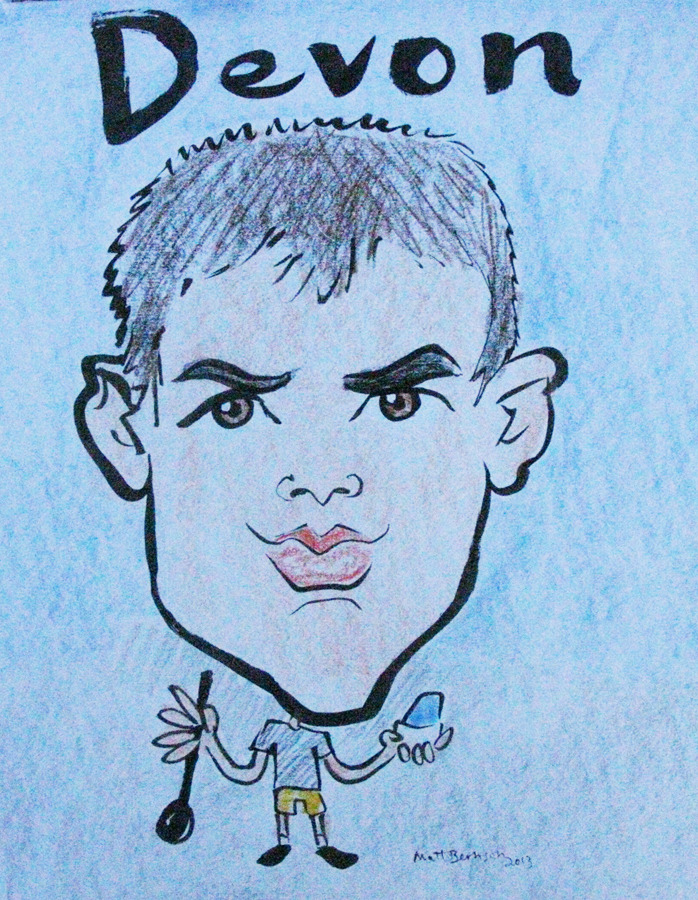 Caricatures that I did at the ice cream shop, Dairy Delight.  