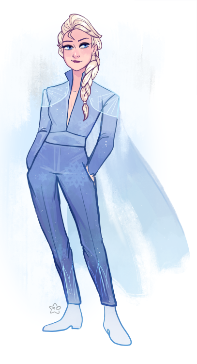 mcapriglione-art: elsa in a pantsuit??elsa in a pantsuit.