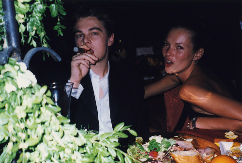 katemoss:Kate Moss & Leonardo DiCaprio photographed by Michael White.