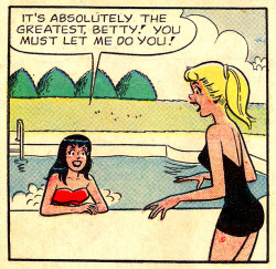 sidekickclubhouse:  &ldquo;You must let me do you!&rdquo; Archie’s Girls Betty and Veronica #107 (November 1964)