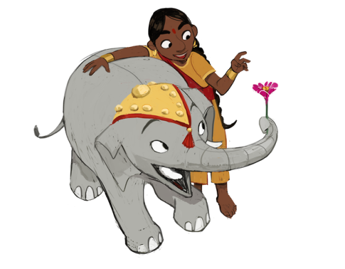 The princess & the baby elephant ~~