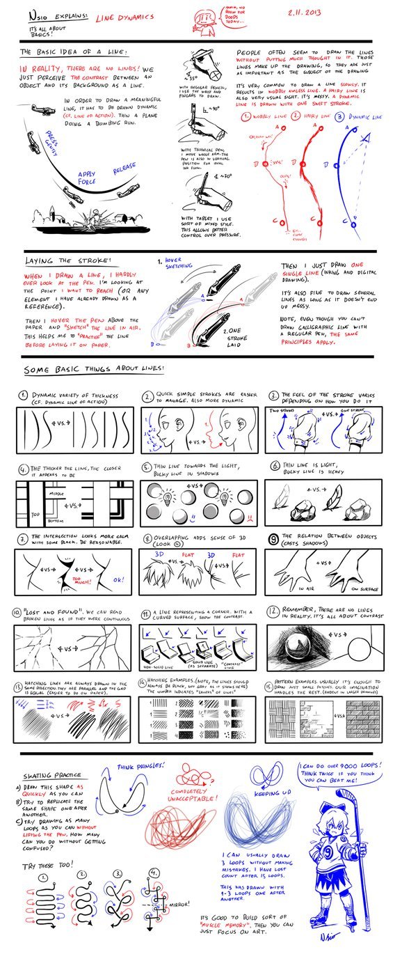 drawingden:  Inktober Challenge Tutorial #5Nsio explains: Line Dynamics by Nsio 