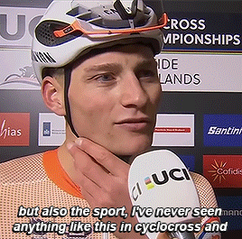 Mathieu Van Der Poel Being Asked If He Had A Word For Wout Van Aert After The Cyclocross World Championships