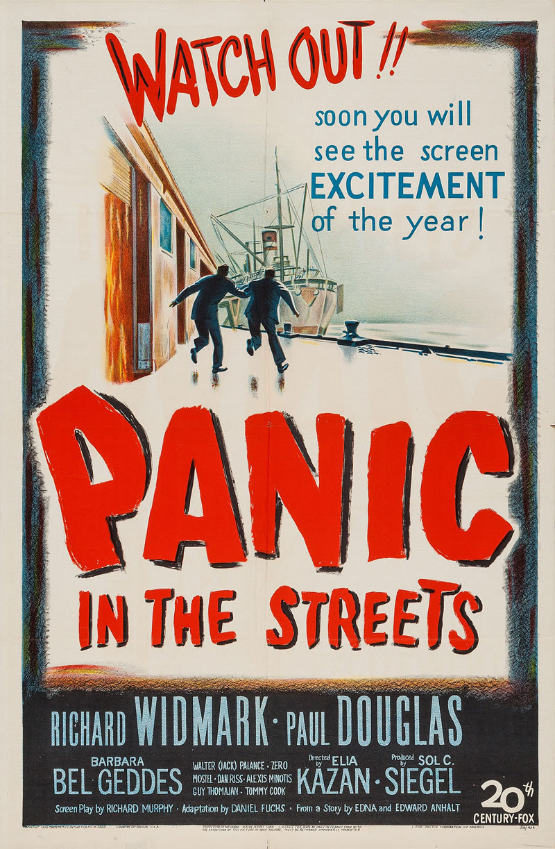 US one sheet for PANIC IN THE STREETS (Elia Kazan, USA, 1950)
Designer: unknown
Poster source: Heritage Auctions