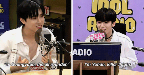 seungyoul:X1′s self introductions at idol radio