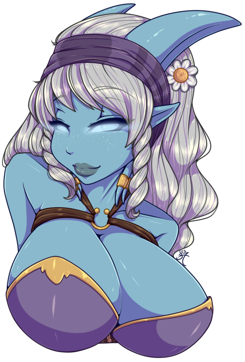 Porn photo Bust commission for Skle of his Draenei babe