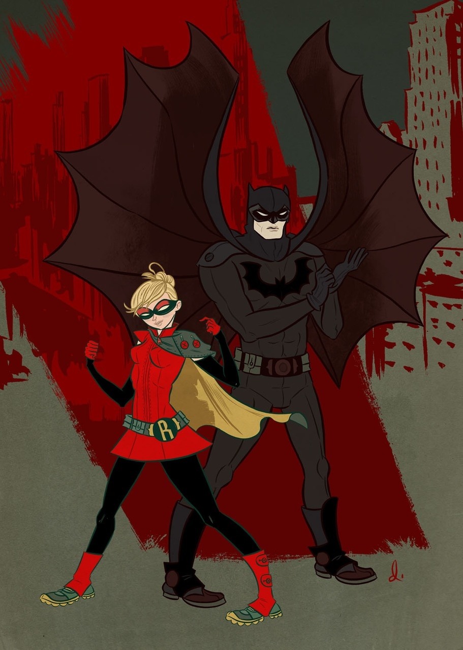 Batman and Robin by Daniel Krall!
http://danielkrall.tumblr.com