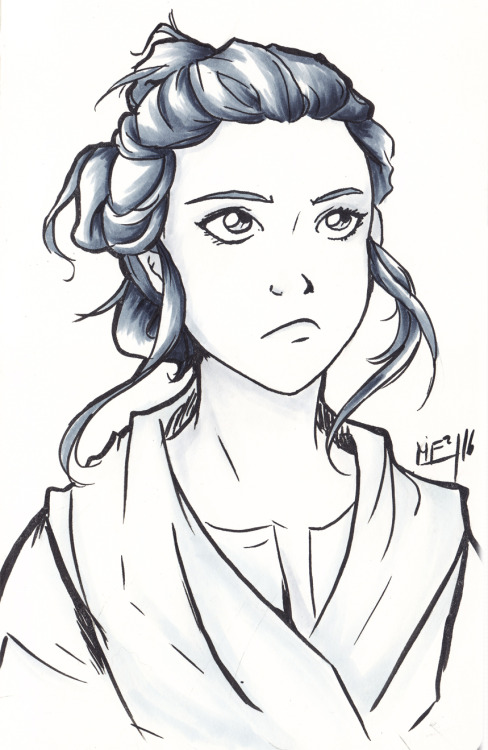 Rey, from Star WarsPentel and Copic