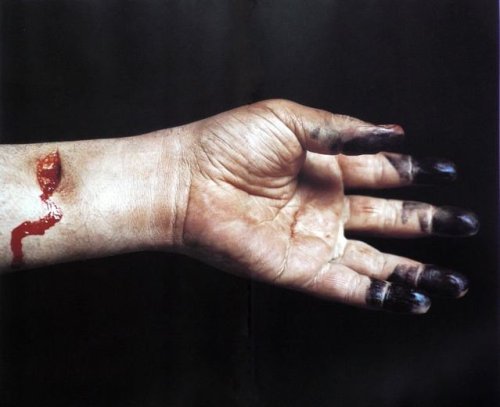 Andres Serrano (American-Honduran-Afro-Cuban, b. 1950, Manhattan, NY, USA) - 1: Knifed To Death I  2