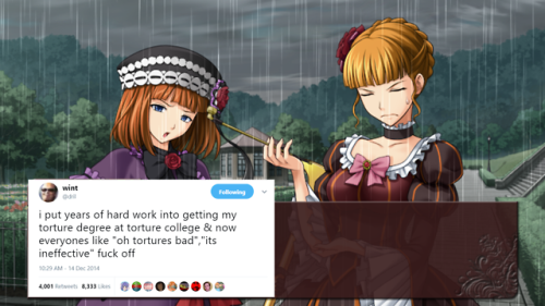 Umineko Dril TweetsFirst-time reading Umineko, currently finished Chapter 3. Was given access to sea