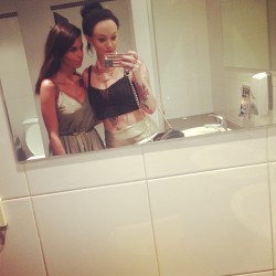 vorpalsuicide:  Party times with my beautiful girl @rockbottombaby 👭💝❤️💋 
