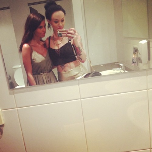 vorpalsuicide:  Party times with my beautiful girl @rockbottombaby 👭💝❤️💋 