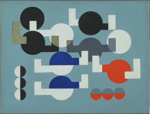 Sophie Taeuber-Arp, Composition of Circles and Overlapping Angles, 1930, oil on canvas, 49.5 x 64.1 