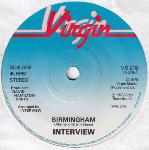 INTERVIEW - Birmingham 7" (1978/UK)