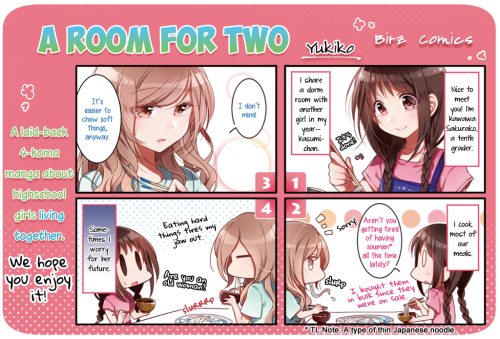 A Room For Two by Yukiko[ Full Size ]Hi guys!Recently Shima from Girls in Boxes and I have been fawning over this new series by Yukiko. We’ve quickly decided to create a joint project to scanlate this HELLA GAYsuper cute series! You might recognize