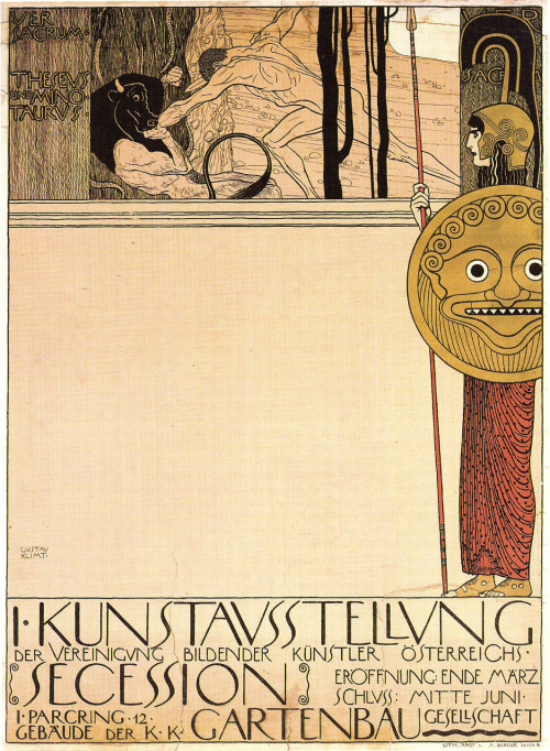 v-ersacrum:Gustav Klimt, Vienna Secession poster, 1898