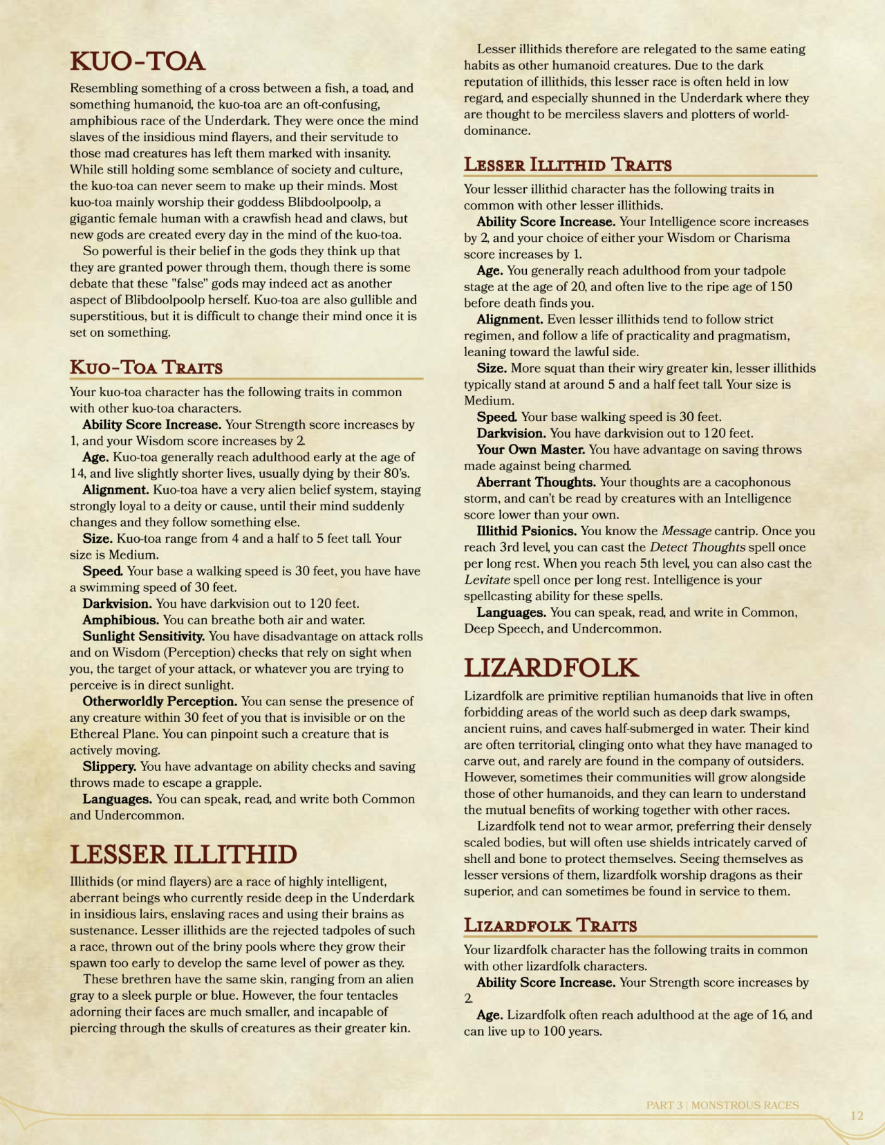 d&d 5e homebrew race guide