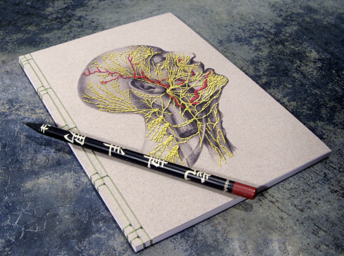themedicalstate: Anatomy Embroidered NotebooksBy Fabulouscatpapers. Follow the artist here & sup