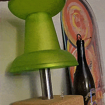 Pop art Pushpin table lamp with cork base by