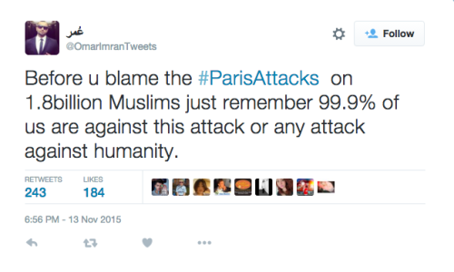 public-rhetoric:Quick reminders while the horrible events of the #ParisAttack are still unfolding…