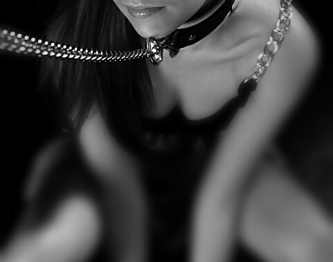 master-randy-paul:  Collars, chains, and cuffs. Submissive beauty.  