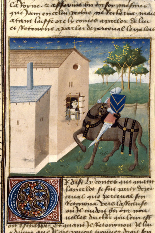 Illuminated romance manuscript “Tristan en prose”, made in France; Anjou or Maine, 1450-