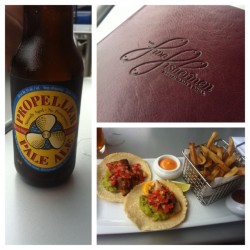 slicedcucumber:  Fish Tacos and local Propeller