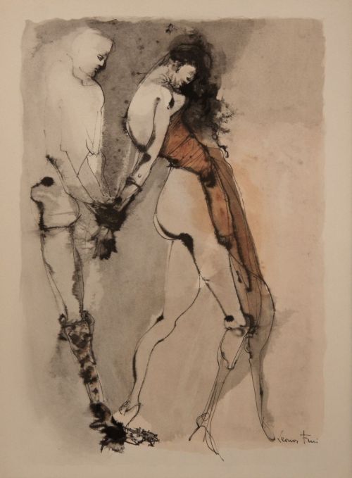 iamjapanese:  Leonor Fini（Argentine, 1907-1996） Bondage   1980 Lithograph in colour
