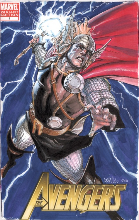 leinilyu:  My only full color sketch cover art around. 2011