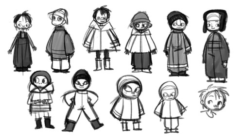 Here are all the concepts and designs I have been doing for the main character for the collaborative