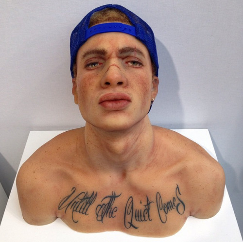 wetheurban: ART: Until The Quiet Comes by THE KID French artist THE KID spreads the wings of his « fallen archangels » under the glass dome of Le Grand Palais and, through his portraits and sculptures of a lost generation, questions the social determinism