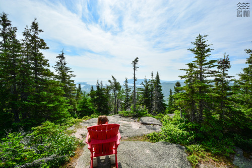 Views of the Atlantic Ocean and Clyburn Brook Canyon from 430 metres up on top of Franey Mountain - 