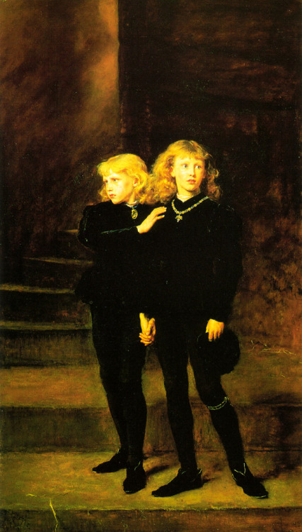 artist-millais: Princes In The Tower, John Everett Millais