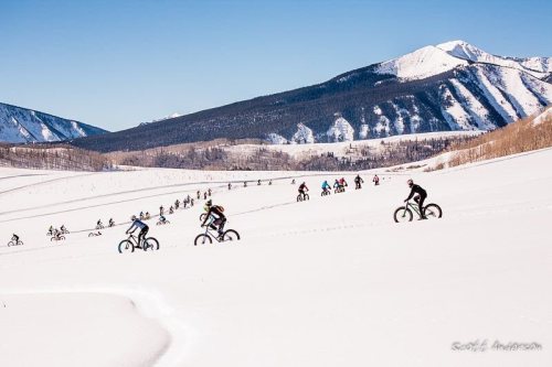 bikes-bridges-beer: Day 1 of #fatbikeworlds in #crestedbutte was absolutely glorious! Photo: Scott