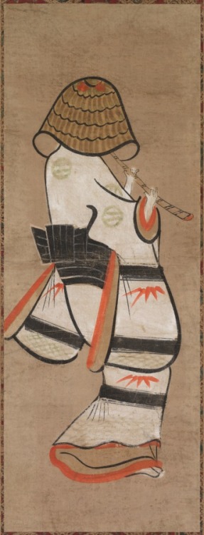 cma-japanese-art: Woman as an Itinerant Monk: Onna Komuso (Otsu-e), late 1600s-early 1700s, Clevelan