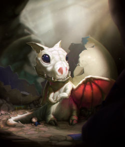 creaturesfromdreams:  Day Fourteen: Mo-Eyrrar (Already born) by Anritco —-x—-  More: | Dragons | Random |CfD Amazon.com Store|